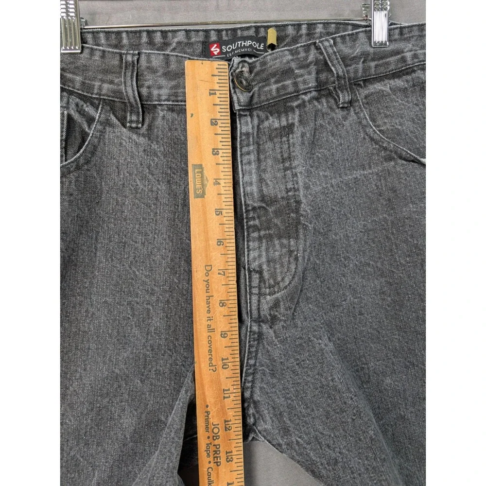 Southpole Mens Straight Leg‎ Acid Wash Grey Denim Jeans 36x32